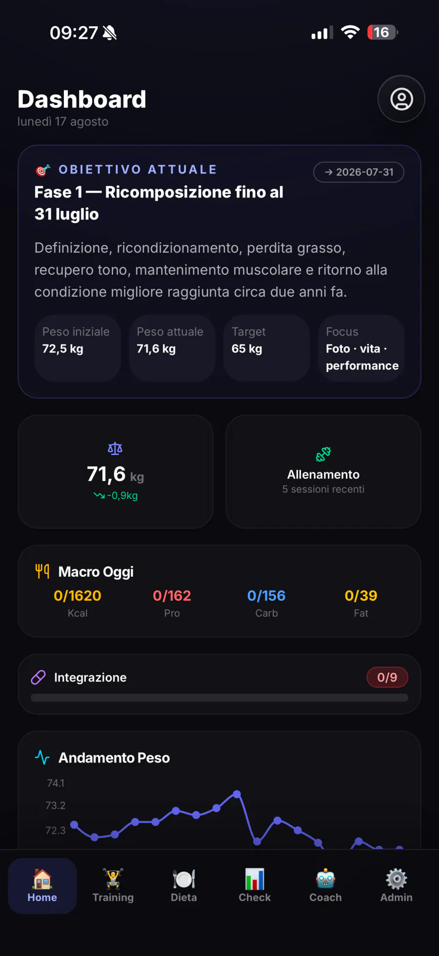 Athleta — AI fitness app with per-user memory